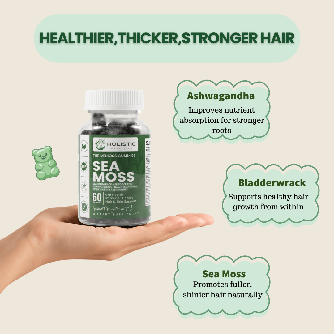 Holistic Nutra™ 10-IN-1 THRIVEMOSS Skin & Hair Gummies